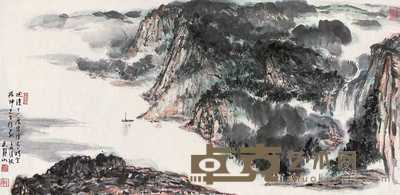吴静山 壬戌（1982）年作 山水 镜心 67.5×138cm